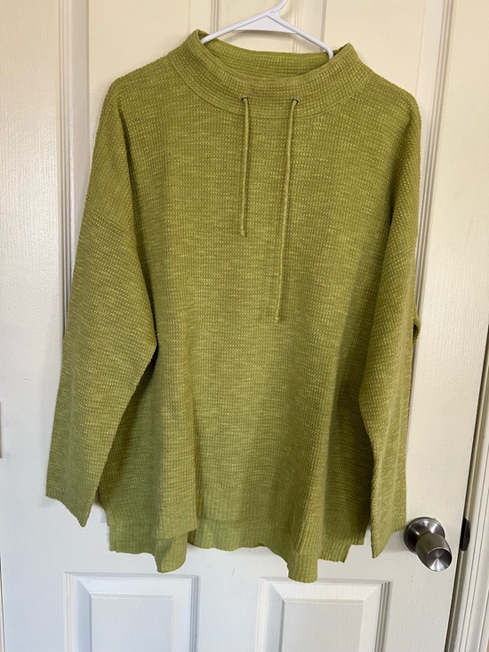 Eileen Fisher Sweaters - Eileen Fisher Organic Linen Cotton Textured Sweater Tunic Green Size 1X